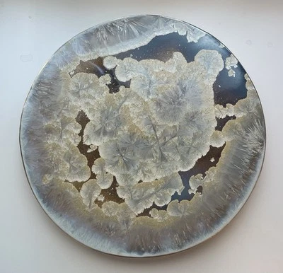 Michael Wainwright Signed Gold Borealis Lazy Susan & Cheese Knife and Slicer 15” - Image 1 of 4