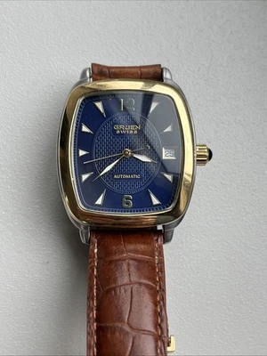 Reloj Pulsera Hombre Vintage Gruen Suizo Automático Cara Azul GSM014 Foto 1 de 4