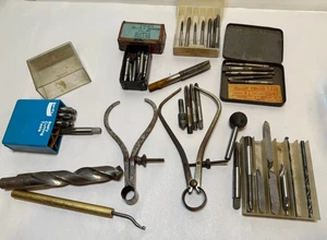 Lote de grifos, brocas, herramientas y herramientas - cosas aleatorias de maquinistas vintage - Imagen 1 de 10
