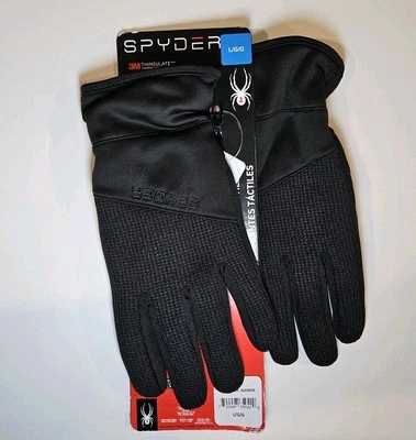 Guantes Spyder 3m Core Conduct Compatible con Pantalla Táctil Cuero Palma/Talla L Nuevos Foto 1 de 3
