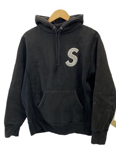 Supreme Felpa con Cappuccio S LOGO FELPA CON CAPPUCCIO 18aw Cotone BLK Usata