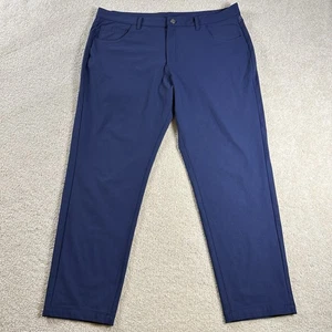 Fabletics Pants Mens 38x30 *39x27* Navy Blue Golf Performance Chino - Picture 1 of 9
