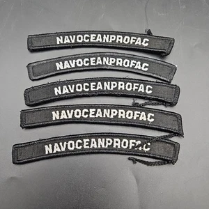 5er Set Vintage Militär Aufnäher Navoceanprofac schwarz-weiß - Bild 1 von 2