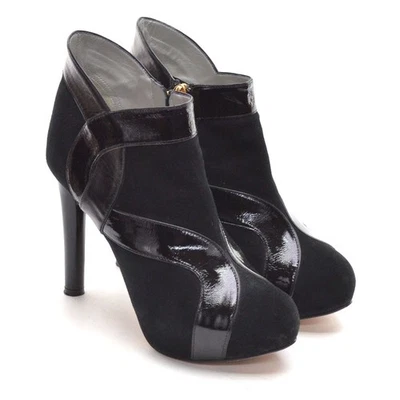 Damas Georgina Goodman Botines con Cremallera Bombas 38/7.5 Negro Gamuza Tacones Altos Zapatos Foto 1 de 4