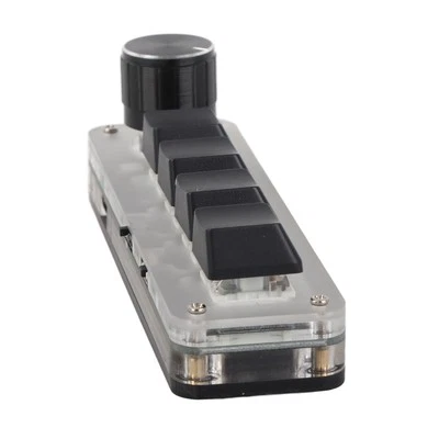 Mini Keypad 4 Keys 1 Knob USB Or BT Blue Switch Plug And Play Programmable K Fit - Bild 1 von 4