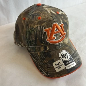 Auburn University Hat 47 Brand Camo Orange Trim Baseball Cap Adjustable - Picture 1 of 14