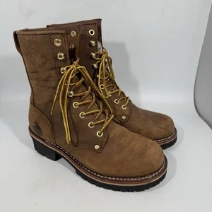 Georgia Boot Logger Work Boot Lace Up Men’s Size 8 Brown - Picture 1 of 9