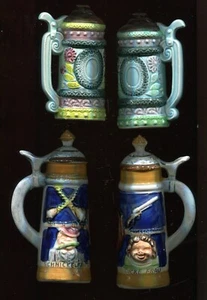 4 ASSORTED SETS OF SALT & PEPPER SHAKERS (D346) 1 SILVERPLATE & 3 CERAMIC - Picture 1 of 2