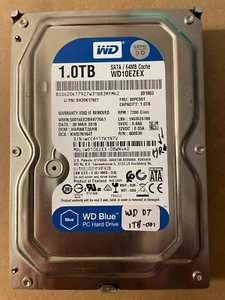 WD Blue 1TB 3.5 WD10EZEX-08WN4A0 DCM: HARNKT2AHB DOM:30 MAR 2018- TestedWorking! - Picture 1 of 2