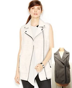 RACHEL Rachel Roy Moto Vest Dark Heather Gray US/CA XS was $159 - Picture 1 of 5