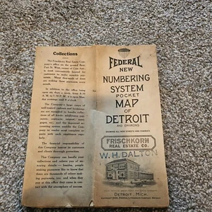 1920 federal numbering system map of Detroit Michigan   - Picture 1 of 4