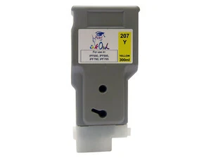InkOwl 300ml Compatible Cartridge for CANON PFI-207Y YELLOW iPF680 685 780 785 - Picture 1 of 1