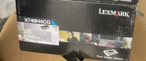 X748H4CG Toner originale OEM Lexmark X748, ciano ad alta resa originale sigillato - Foto 1 di 1