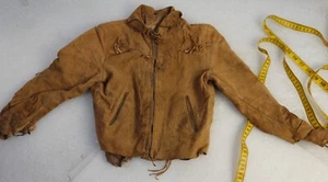 KIDS 1940'S 1950'S ROY ROGERS LEATHER FRINGE WESTERN JACKET - Picture 1 of 11