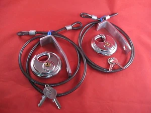 (2)-Ozark Trail Walmart Cooler Heavy Cable, Locks and brackets-Full 3/16" thick  - Picture 1 of 8