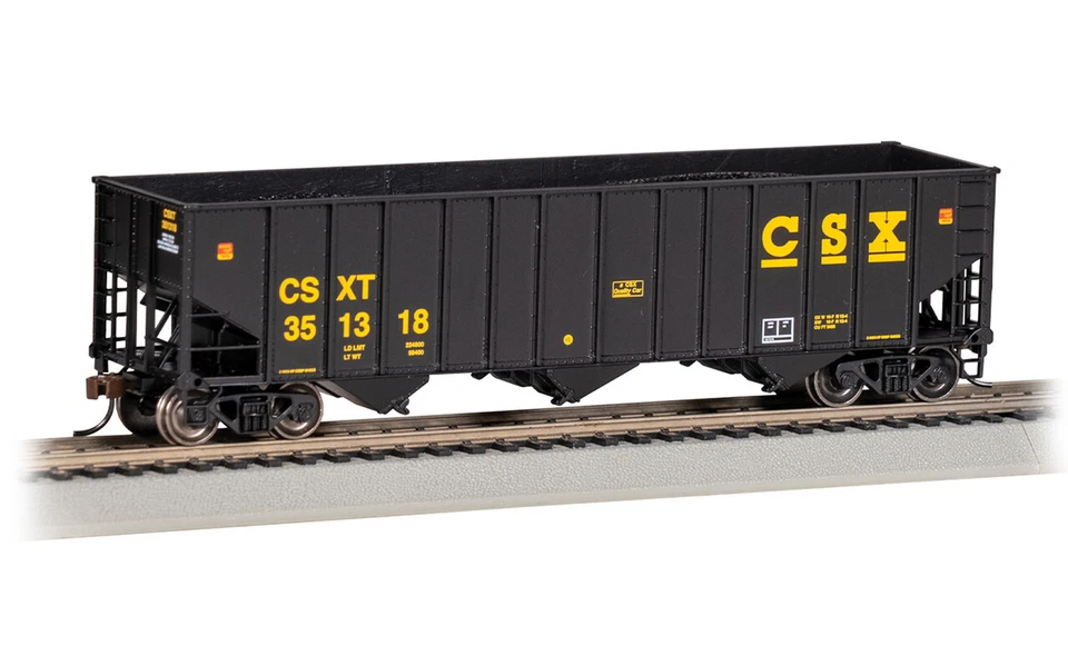 Bachmann 18726 HO Scale CSX Bethlehem Steel 100 Ton Three-Bay Hopper 351318 - Image 1 of 1
