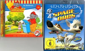 HörspielCD BENJAMIN BLÜMCHEN als Müllmann+Blu-ray SPACE DOGS RussischDeutsch NEU - Bild 1 von 5