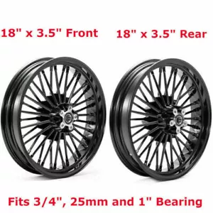 18x3.5 Fat Spoke Wheels Rims for Harley Heritage Softail Classic Fatboy FLSTC - Foto 1 di 12