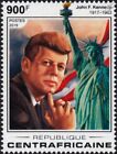 JFK: Prezydent USA JOHN F. KENNEDY Statua Wolności / znaczek z flagą USA (2018)