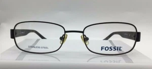 Fossil Colton Tortoise Black 0003 Metal Eyeglasses Frame 54-18-140 New RX - Bild 1 von 5