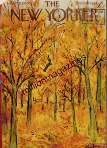 1955 New Yorker October 8 - The Squirrel in the Fall Foliage - Birnbaum - Picture 1 of 1
