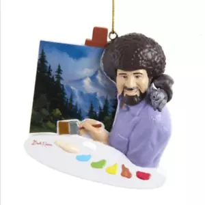 "Adorno personalizable de pintura de Bob Ross de 3,5" - Imagen 1 de 1