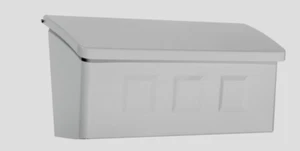 Wayland Galvanized Steel Wall-Mounted White Mailbox 4.13" x 14.65" 2689W-10 - Picture 1 of 3