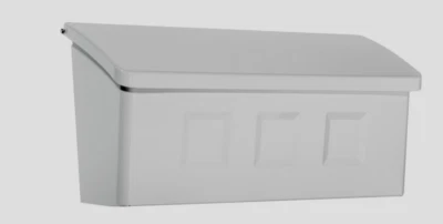 Wayland Galvanized Steel Wall-Mounted White Mailbox 4.13" x 14.65" 2689W-10 - Image 1 of 3