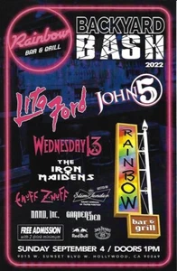 Rainbow Bar and Grill Backyard Bash 2022 Concert Poster - Picture 1 of 1