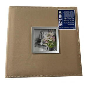 New Pinnacle Memories Beige Tan Photo Album Holds 180 4x6 in Photos - Picture 1 of 6