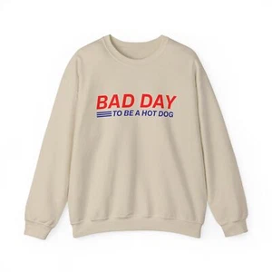 Bad Day To Be A Hot Dog Crewneck Sweatshirt, Costco Sweater, Kirkland Signature - Picture 1 of 42