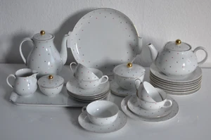 Arzberg 1382 Konfetti Punkte Dots Kaffeeservice Teeservice Art Deco - Picture 1 of 11