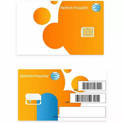 NEW AT&T 4G LTE PREPAID NANO SIZE SIM 4FF Card  BRAND NEW FOR ACTIVATION - Image 1 of 4