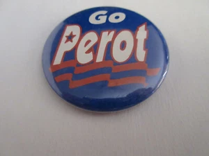 GO PEROT FOR PRESIDENT 1992 LAPEL RARE VINTAGE PIN ROSS PEROT - Picture 1 of 1
