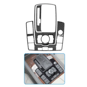 Carbon Fiber Stickers Gear shift panel Cover Trim For Audi Q7 2007-2015 - Picture 1 of 11
