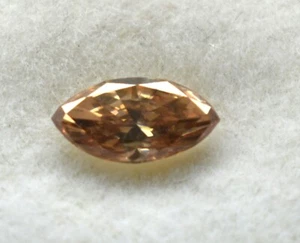 GIA certified 0.97ct Marquise Brilliant Natural Diamond Fancy Brown-Orange SI1 - Picture 1 of 11