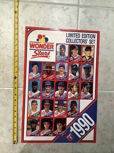 1990 Wonder Stars Baseball Card Sheet Wonderbread Griffey Jr Gwynn Puckett