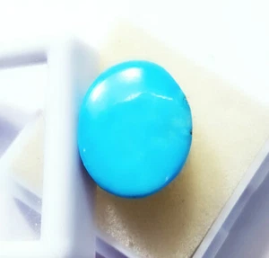 Gemas opacas de piedras preciosas sueltas de 11,30 quilates azul turquesa natural sin tratar - Imagen 1 de 7