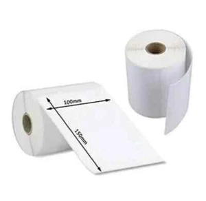 10 ROLLS THERMAL LABELS COMPATIBLE 4X6 " 100x150MM DIRECT THERMAL ZEBRA PRINTERS - Picture 1 of 1