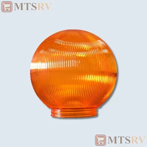 PP Acrylic Patio Party Light Repl Globe - Orange Prismatic - 6" Diam w/1/2" Base - Picture 1 of 1