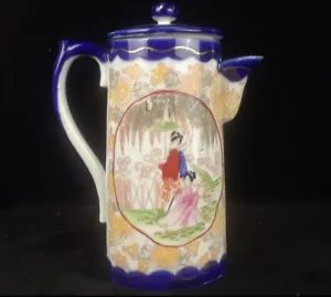 Japanese Antique Hand-Painted Geisha Teapot - 11" - c.1920 - Picture 1 of 5
