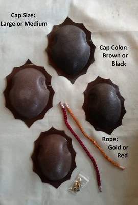 Deer Antler Cap Taxidermy Accessories Kit Supplies Van Dykes-1 cap/1 rope/12tack - Image 1 of 2