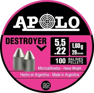 Hatsan Apollo Destroyer Airgun Pellets .22 Cal 28gr 100 Pack E19901 Heavy Weight - Picture 1 of 1