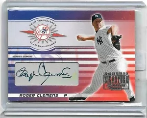 AUTÓGRAFO ROGER CLEMENS 2003 DONRUSS FIRMA SERIE TM CERTIFICADO #/50 ~ YANKEES - Imagen 1 de 1