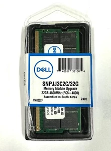 SNPJJ3C2C/32G Dell DRAM Memory Module 32GB 2Rx8 PC5-4800B EC4 SODIMM - Picture 1 of 3