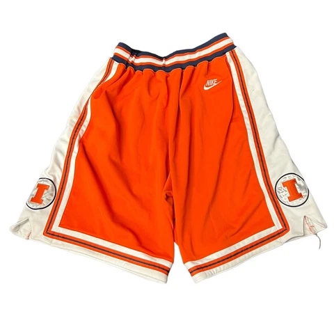 Vintage Nike Illinois Fighting Illini Authentic Basketball Shorts Size Large Cover