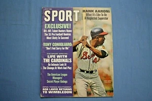  1968 Sport Magazine Hank Aaron on cover, Rod Laver article ex - Picture 1 of 7