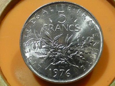 5 FRANCS - SEMEUSE - 1976 - RARE & TRES RARE QUALITE SPL ! - Photo 1/2
