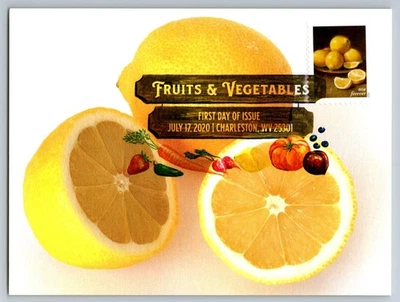#5487 Fruits and Vegetables Lemons FDC Maxi Card w/DCP Cancel - Image 1 of 2