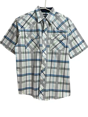 G-Unit Men’s Button Up Shirt  2XL / Large  Plaid Short Sleeve Y2K Streetwear NWT - Image 1 of 4